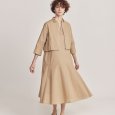 画像1: [PINETA]ワンピース 綿麻袖・裾デザインワンピース (1)